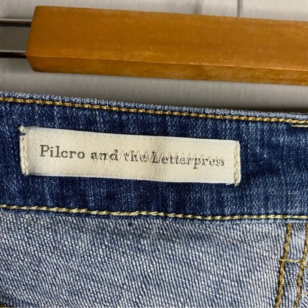 Anthropologie x Pilcro and The Letterpress Script Denim Shorts - Picture 2 of 6